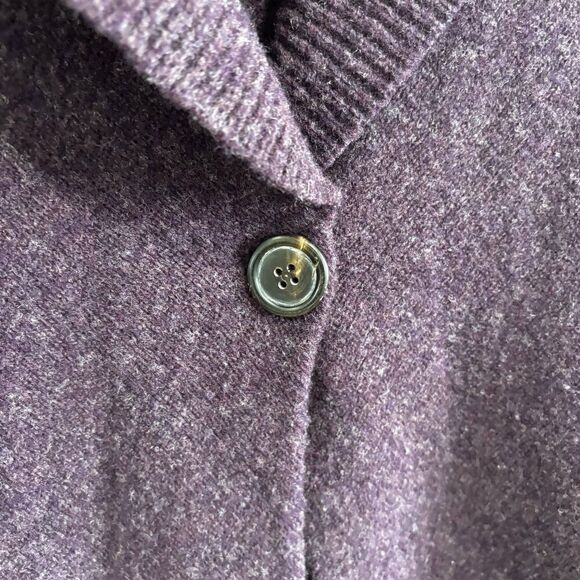 Eileen Fisher 100% Wool One Button Long Cardigan Sweater - Picture 3 of 8